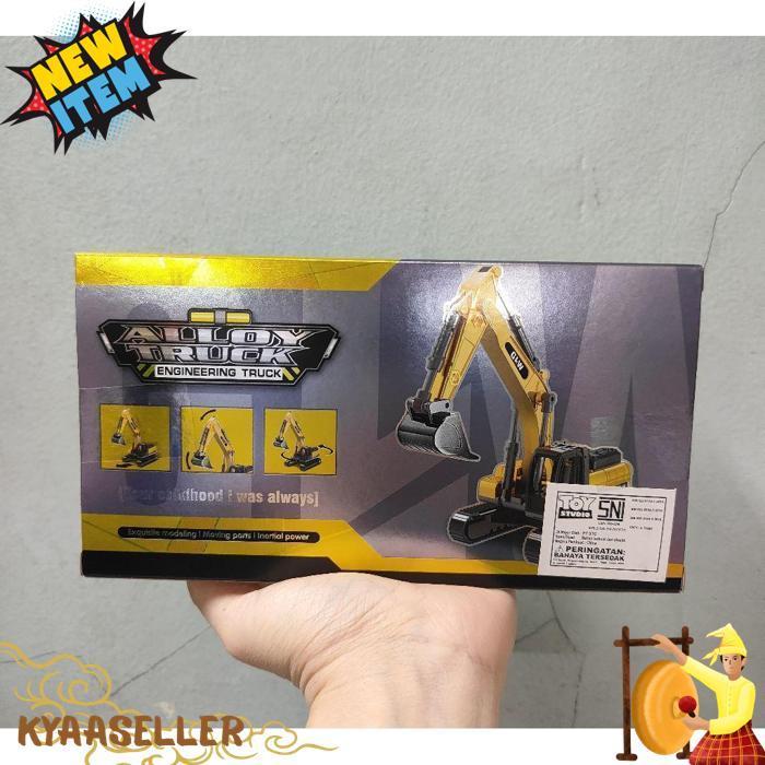 Golden Toys - Miniatur Excavator Alloy Truck Engineering Truk Bego Besi Konstruksi Besi Alloy Mainan
