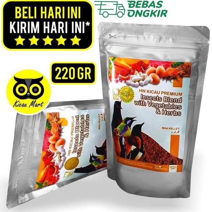 Kicau Mart Pakan Makanan Burung Voer Insect Blend With Vegetables Herbs Hw Kicau