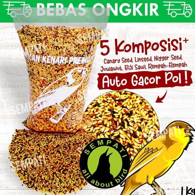 Sempati Pakan Kenari 1 Kg Sempati Pakan Burung Kenari Komposisi Canary Seed Nigger Niger Seed Sawi J