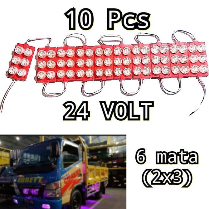 10 Pcs Led 6 Mata 24 Volt Led 2X3 24 Volt Led Kolong Truk Super Terang