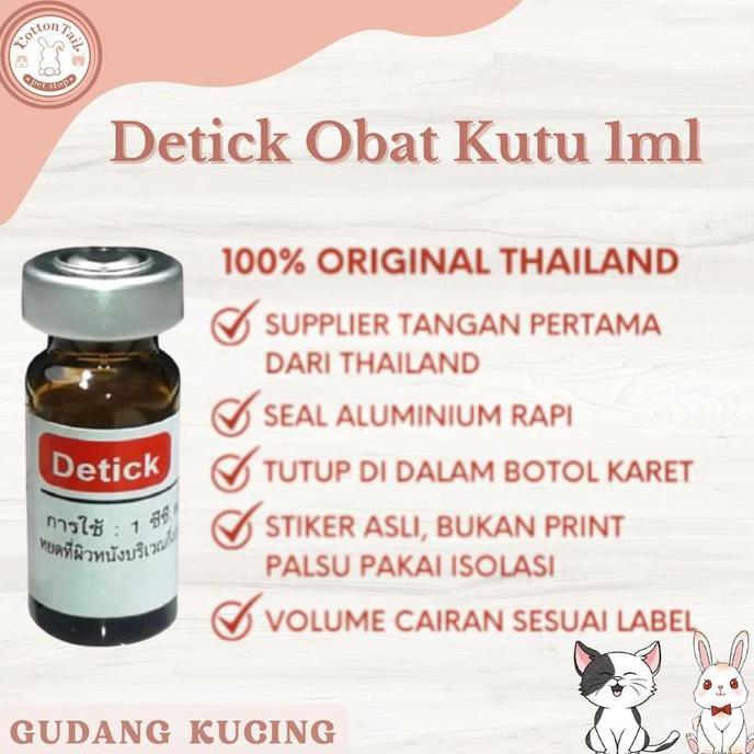 Obat Kutu Tetes Detick Detick Detick / Obat Kutu Anjing Kucing Best Quality