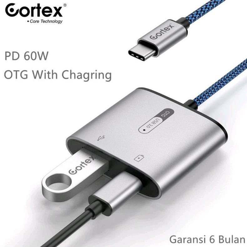 Cortex MH366 OTG USB C/Type-C To USB 3.0 + 60W Charging 2in1 Adapter