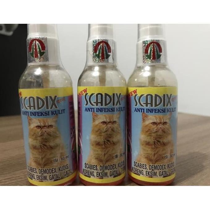 Obat Semprot Infeksi Kulit Kucing Scadix Jamur Gatal Demodex Scabies Best Quality