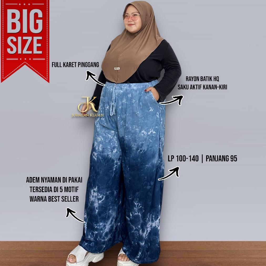 Favorit Celana Kulot Batik Bahan Rayon Premium Jumbo Free Bros By Juragan Klambi Muslim, Wanita, Pan