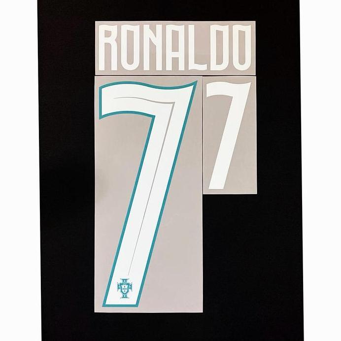 Nameset Portugal 2026 HOME = RONALDO (7). Original Nameset for Jersey.