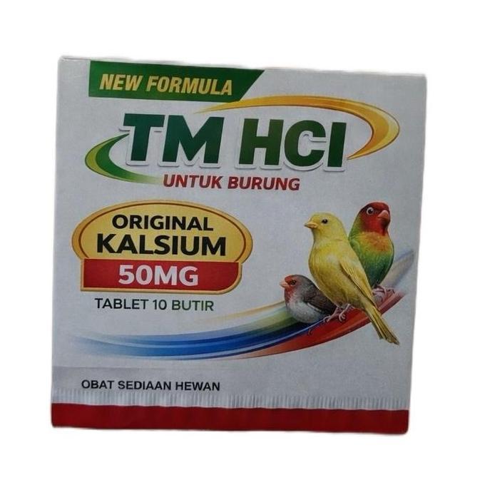 Tm Hci New Formula Original Kalsium 50Mg Tablet Untuk Burung Kicau Kandungan 50Mg Kualitas Terbaik