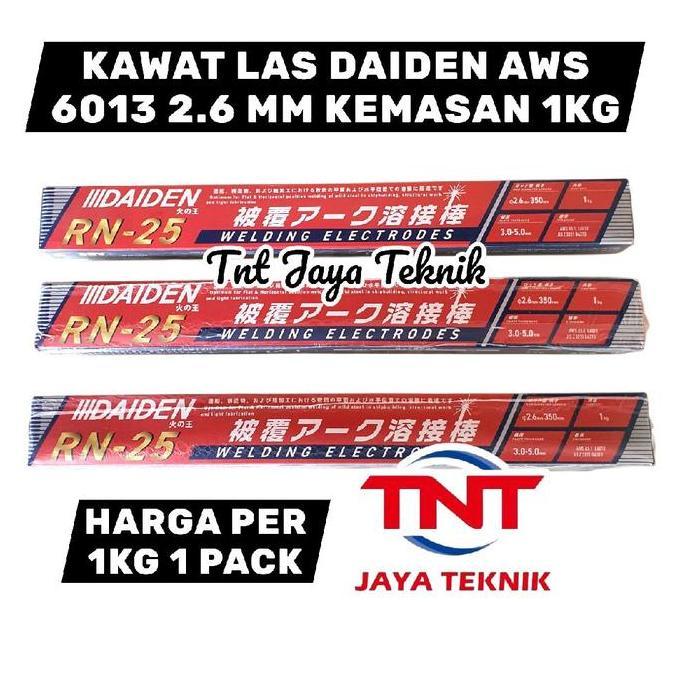 KAWAT LAS DAIDEN RN-25 2MM 1KG AWS 6013 / KAWAT LAS BESI 2MM DAIDEN RN 25 E6013