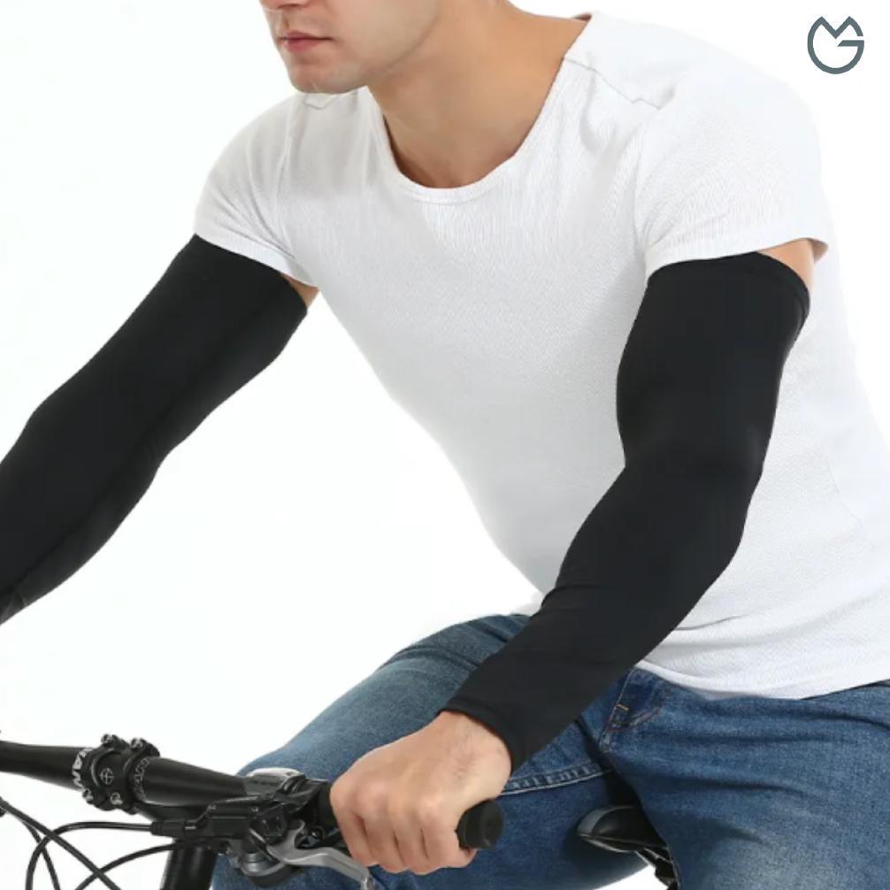 official manset tangan pria wanita emga mt1f panjang polos pelindung lengan pendek arm sleeves unise