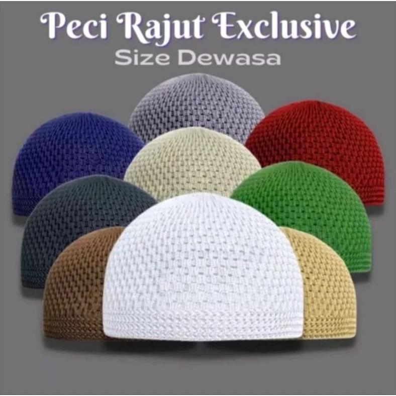Termurah Peci Rajut Premium/ Kopiah Rajut/Kopyah Rajut Dewasa