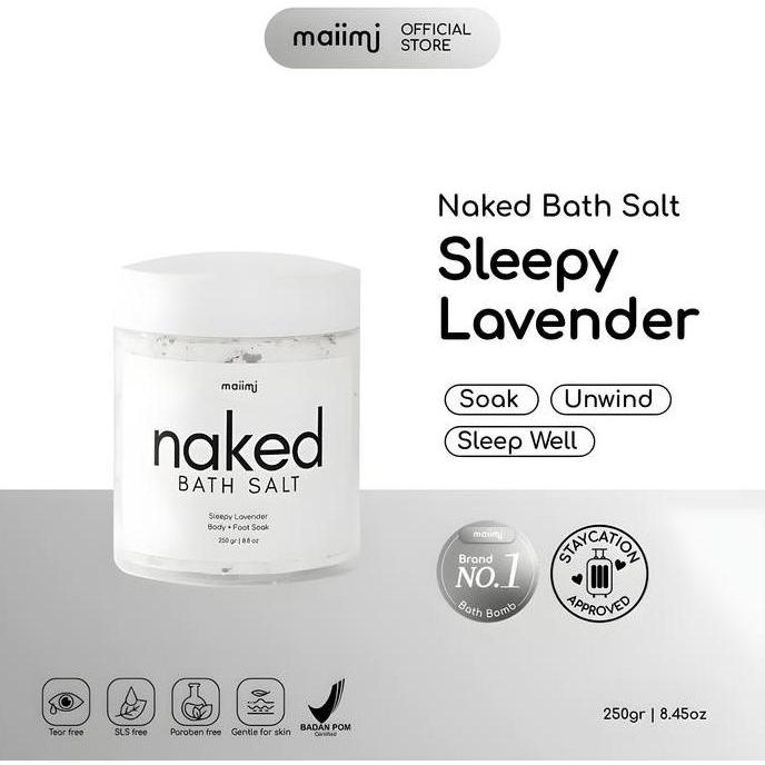 Maiimi - Naked Bath Salt: Sleepy Lavender | Bath Salt | Garam Mandi