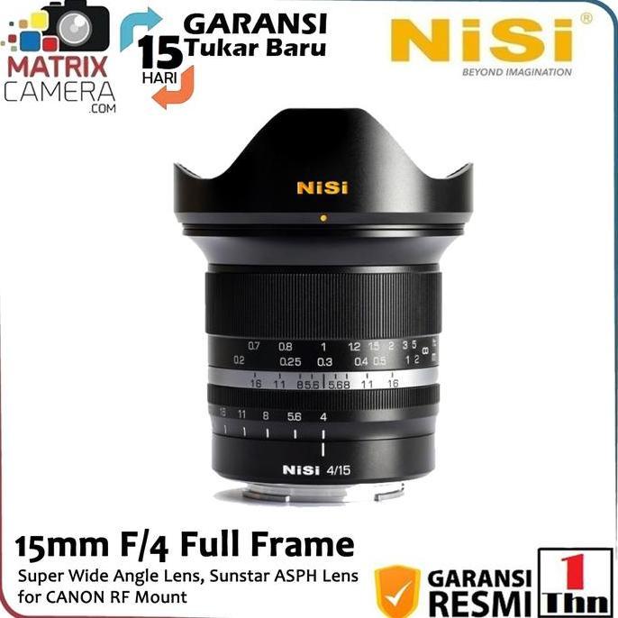 NiSi 15mm F4 Lensa Full Frame Super Wide Angle Lens for CANON RF Mount