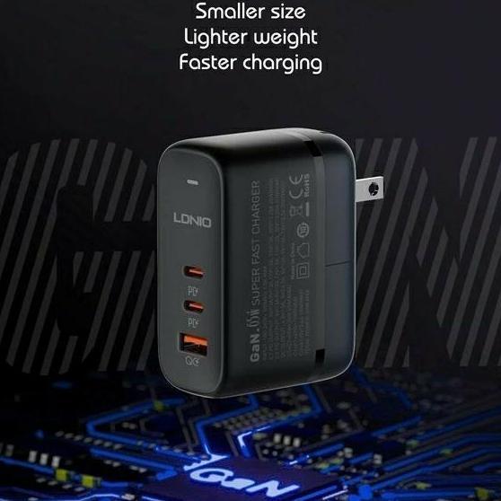 Vacanza- Ldnio Q366 65W Gan Super Fast Charger Adapter