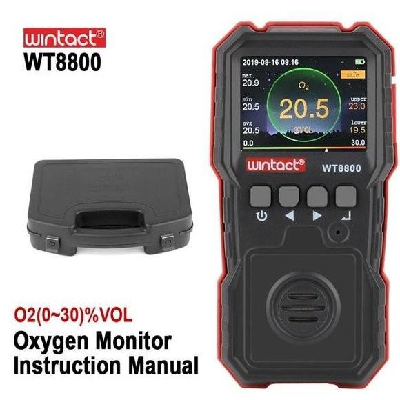 SMART SENSOR AT8100 Pengukur Oxygen Genggam Digital, Detektor Oksigen genggam LCD USB dapat diisi ul