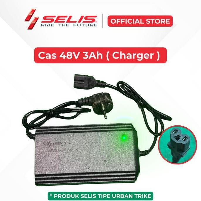 Noss- Selis - Charger Casan Aki 24V12A 36V12A 48V12A 60V20A 72V 20A Sepeda Motor Listrik Universal
