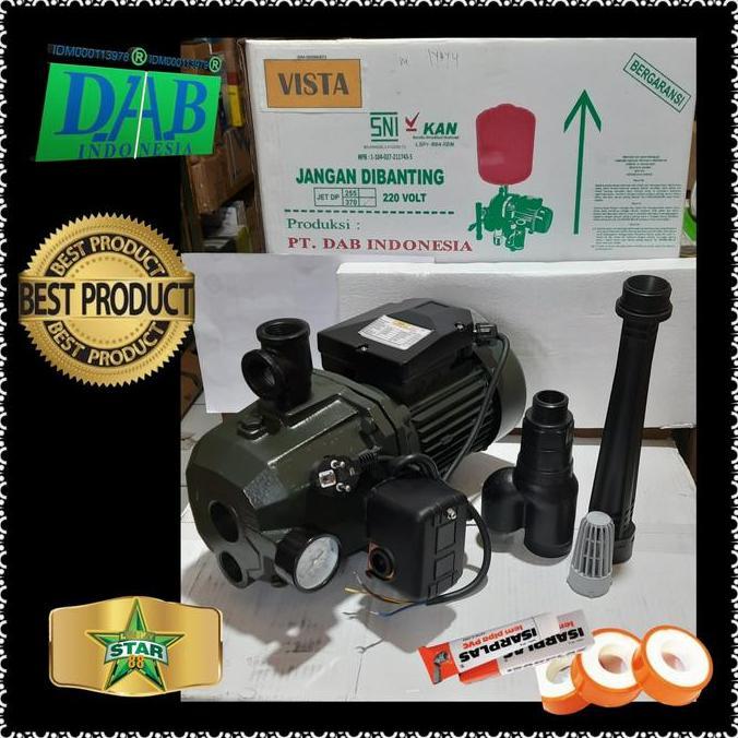 MESIN POMPA AIR JETPUMP DP 255 30M 250WATT JET PUMP MDL DAB KING TERBARU