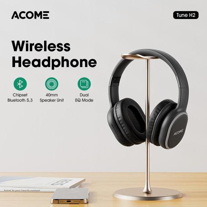 Larisjaminan- [Top Seller] Acome Tune H Headphone Bluetooth 5.3 / Headset Earphone Wireless Dual Eq 