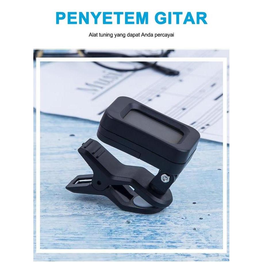 Tuner gitar, tuner alat musik profesional, tuner elektrik, kalibrasi otomatis, pemula universal