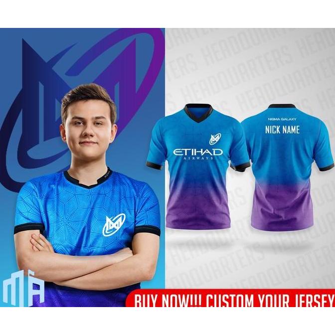 Jersey Gaming team NIGMA GALAXY Esports - Kaos free custom design art