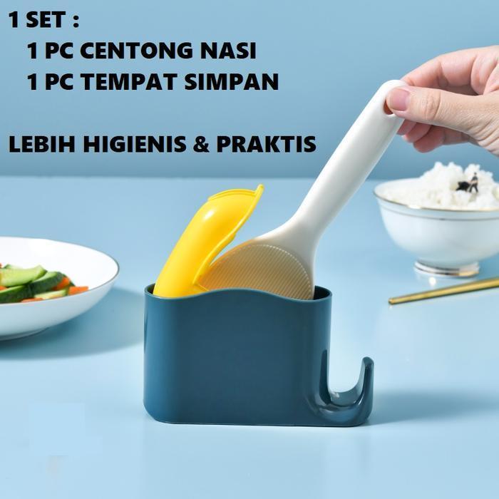 Centong Nasi & Tempat Penyimpanan Centong Nasi Rice Spoon + Holder