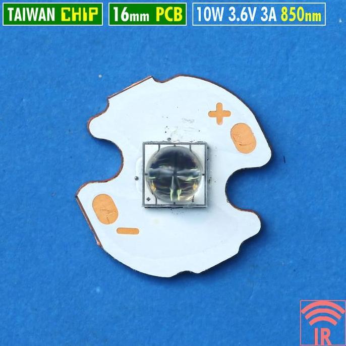 LED IR 10W 850NM INFRARED 4 CHIP 3.6V 60D 3A CAMERA CCTV SENTER MALAM NIGHT VISION NV KAMERA HUNTING