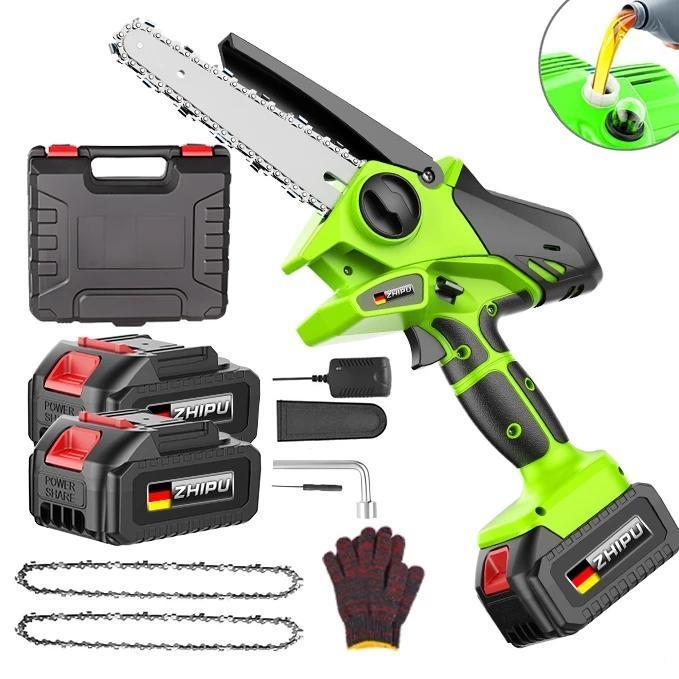 Chainsaw mini 6 Inch Chainsaw Chain Saw Cordless 2 baterai 8Inch Chainsaw Cordless Chainsaw Gergaji 