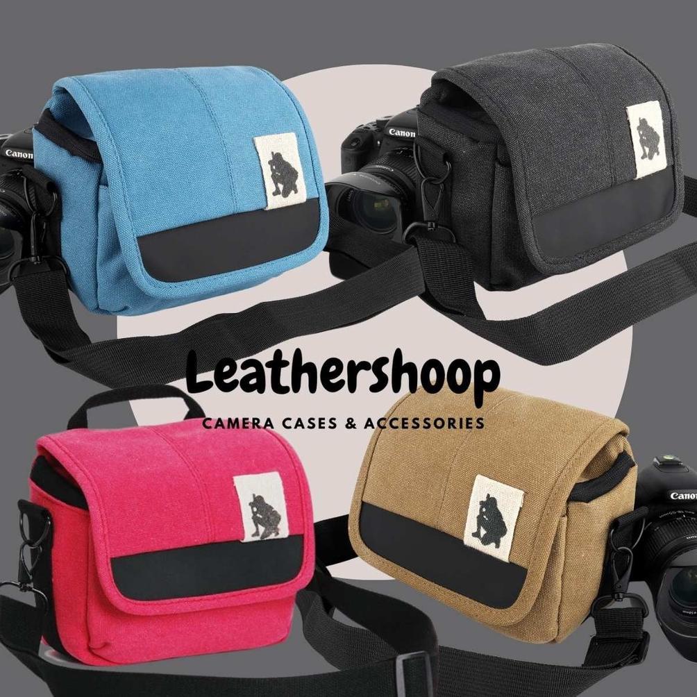 Tas Kamera Kanvas Mirorrless Fujifilm XM5 XA5 XA3 Sony ZVE10 ZVE10II A6400 A6000 Nikon Z50 Z30