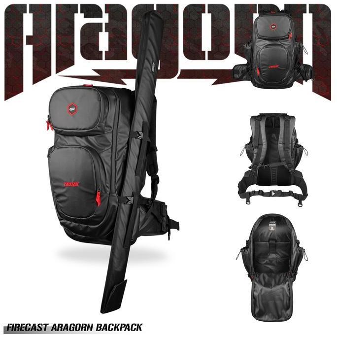 Tas pancing | Firecast backpack rod cover | Aragorn Black Red