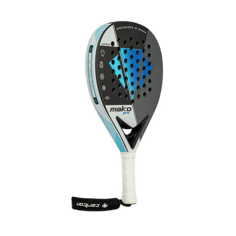 NEW Carlton Mako Pro Unisex Padel Racket - White/Blue
