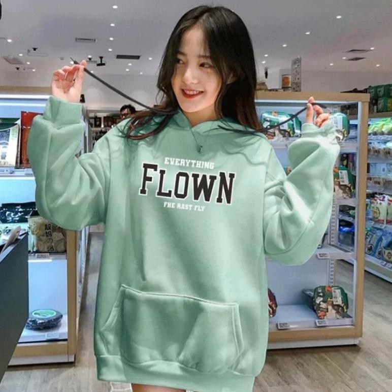 Terlaris Baju Sweater Hoodie Flown Korea Style Hudi Topi Musim Dingin