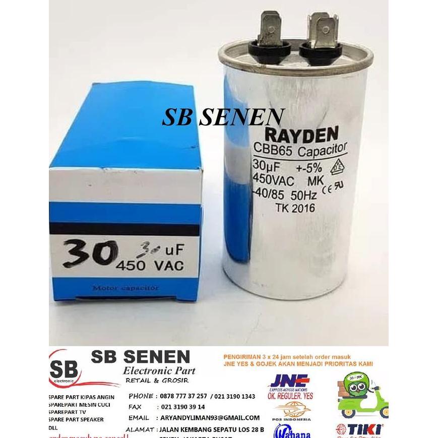 KAPASITOR AC 30UF CAPACITOR AC CBB65 BERGARANSI