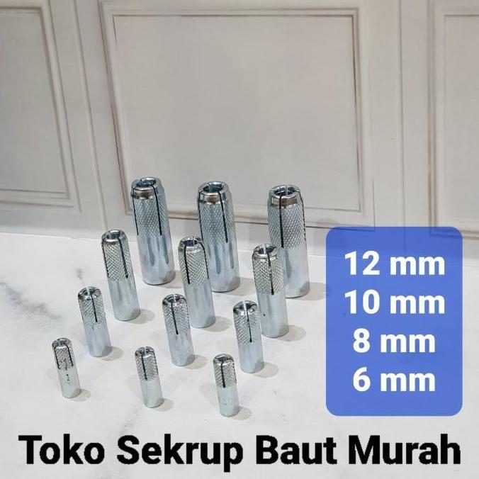 Dynaset M8 x 30 Drop In Anchor Dinaset 8MM 1kotak Isi 100Pcs