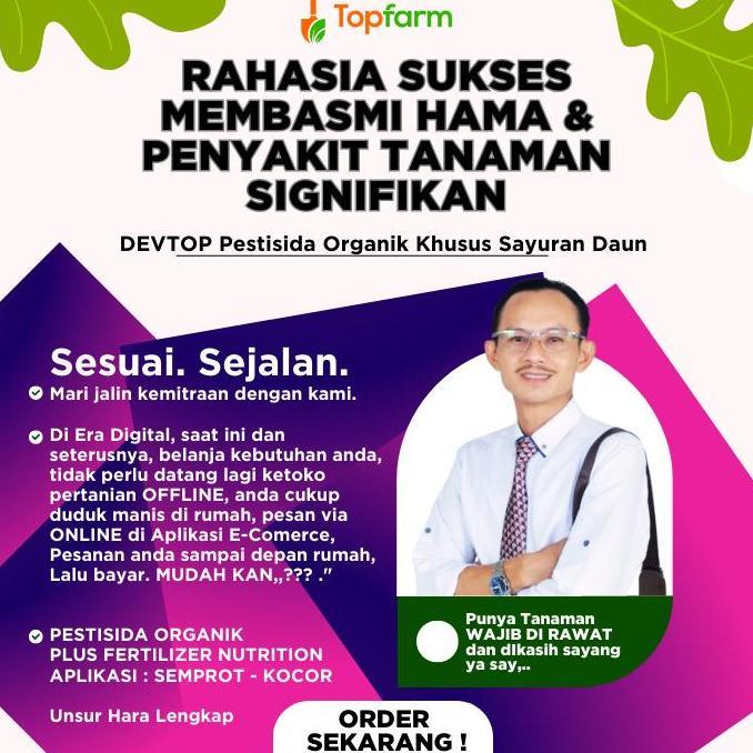 Dreamlict- Obat Semprot Hama Sayuran Daun / Pembasmi Hama Tanaman / Pestisida Organik Devtop / Insek