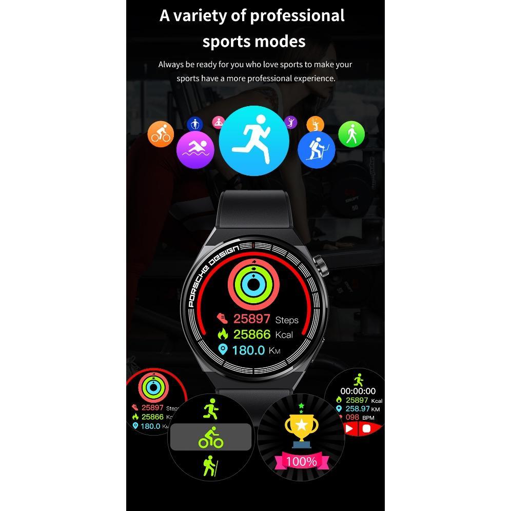 Hot Product Cod100%Original Samsung Smartwatch Gt8 Porsche Gps Nfc Smart Watch 1.28 Inch Screen Blue