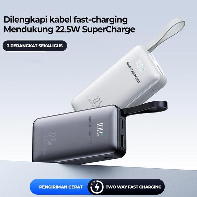 CCC Certification MoveSpeed GH-669 Powerbank 10000mAh Super Fast Charge 22.5W/20W PD SCP 3 Output Tr