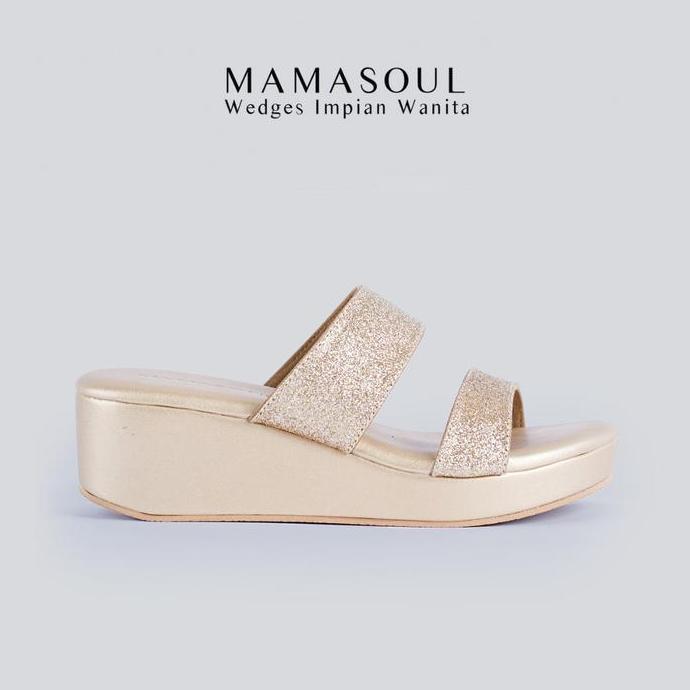 MAMASOUL WEDGES Anne - Sandal Wedges Selop Wanita 5 Cm