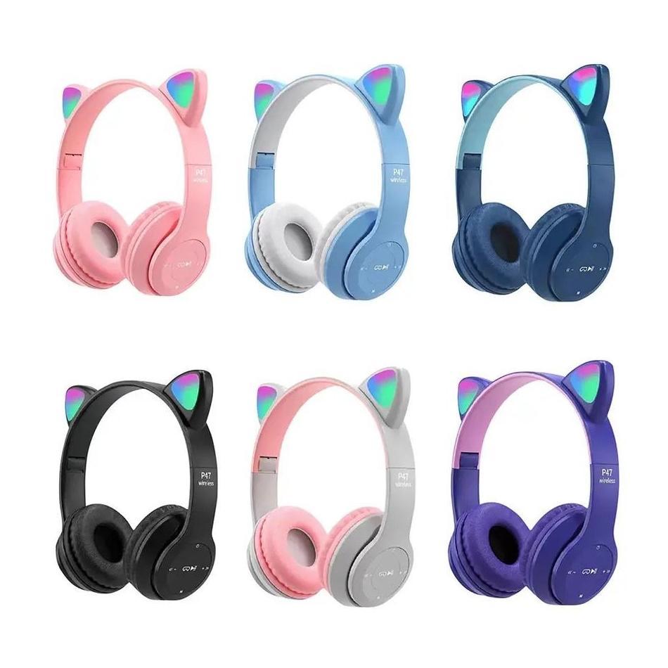 BEST SALE HEADPHONE HEADSET WIRELESS BLUETOOTH P47 M - CAT EAR MZ 47