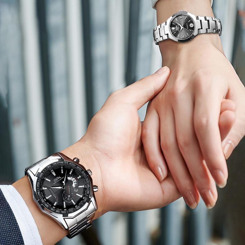 TERBARU OPK JAM TANGAN COUPLE ANTI AIR ORIGINAL RANTAI COUPLE WATCH MODEL 8105 8108