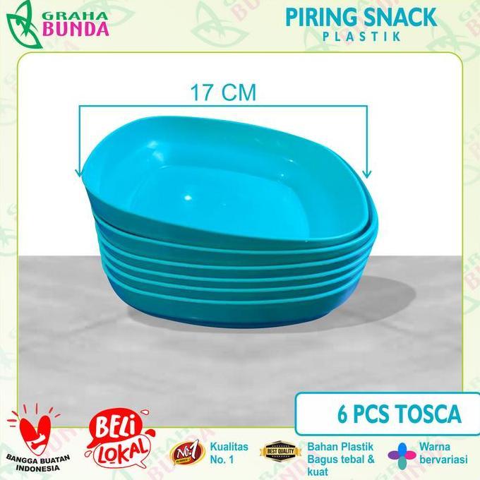 Bora- Paket 3 Pcs / 6 Pcs / 12 Pcs Piring Snack / Piring Snack Plastik / Piring Plastik Snack 4 Pili