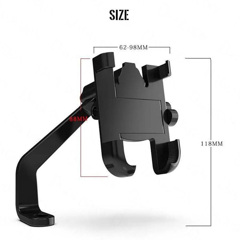 new holder hp motor besi stang full besi / holder hp spion holder motor