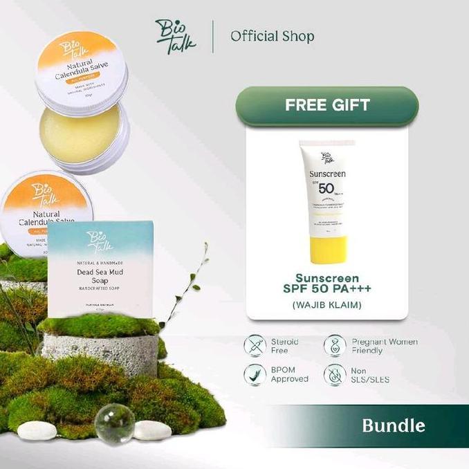 Biotalk Bundle Gatal dan Ruam | Salep Sabun Kulit Gatal Alergi Bagus Untuk Kulit Iritasi Ruam Melemb