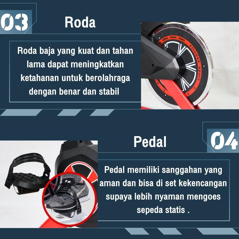 big sale htd sport sepeda statis kualitas gym alat olah raga rumahan spin bike elite/s290/s303/s500