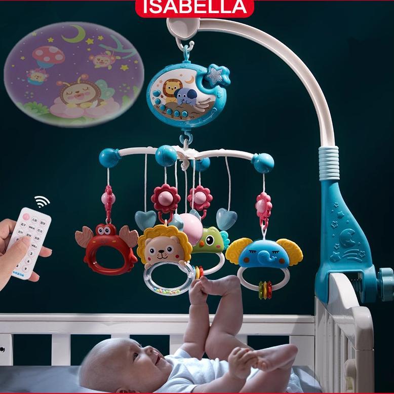 BIG PROMO ISABELLA Remote Control Memutar Bel Tempat Tidur / Crib Bell Toys / Crib Hanging Toys / Ma