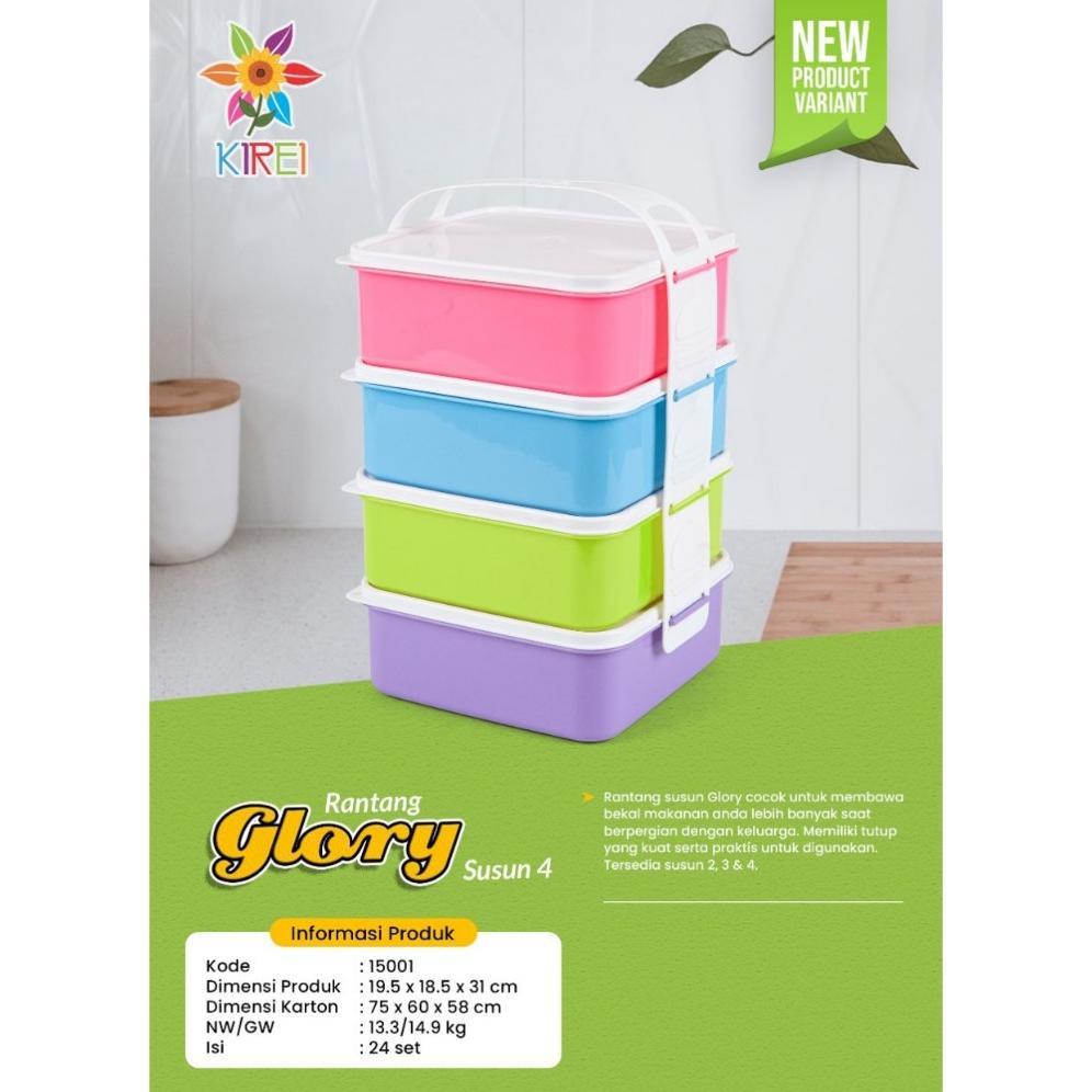 BEST SALE Rantang Makanan Susun 2 - Susun 4 Merk Kirei Hommy - Glory