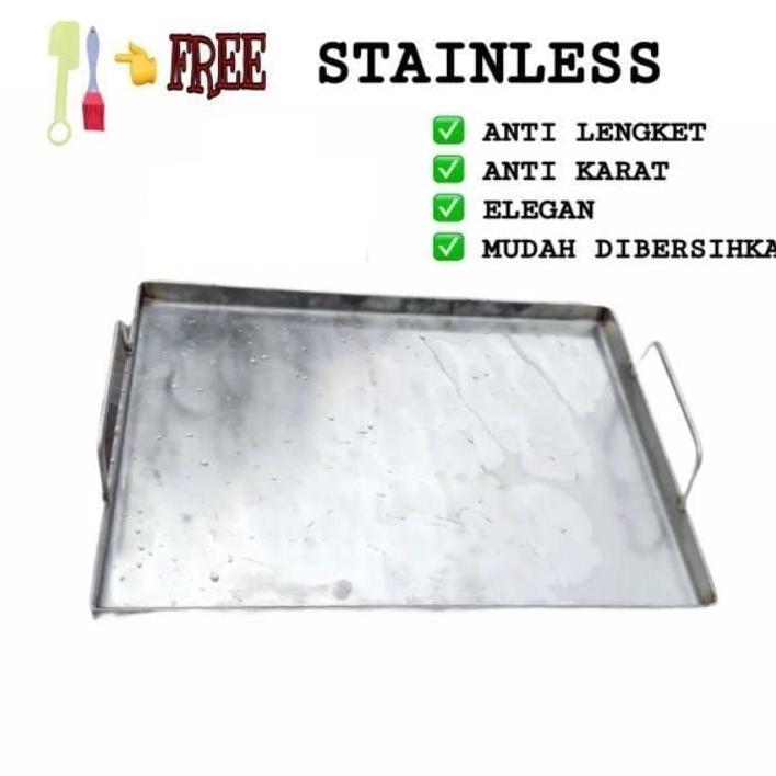 Wajan Stainless / Wajan Roti Bakar / Wajan Kebab / Wajan Sosis / Bakaran / Pemanggang