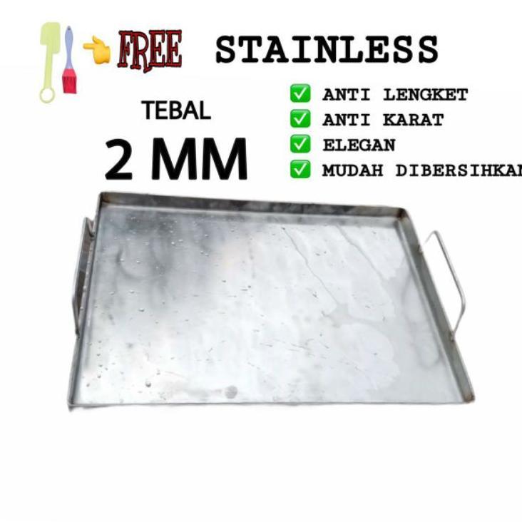 Wajan Roti Bakar Stainless / Wajan Kebab / Wajan Sosis / Wajan Martabak / Wajan Stainless