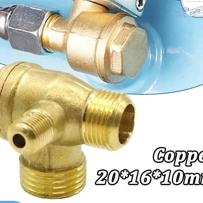 Nepel Check Valve Kompresor Angin 20*16*10Mm Untuk Lakoni Imola 3Way Nepel Cabang 3