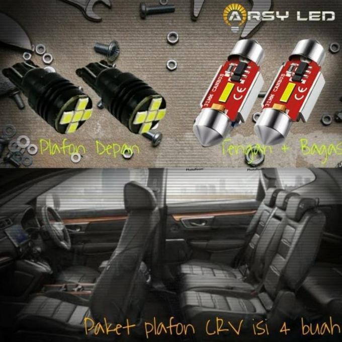 ARSY LED LAMPU Plafon Kabin Mobil CRV CR-V isi 4 Gen4 Super Terang Car
