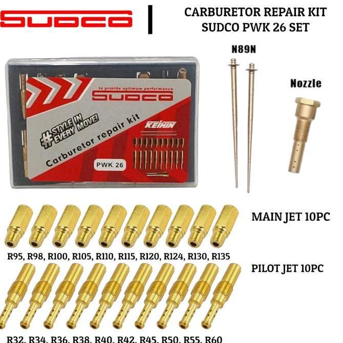 Pilotjet Mainjet Sudco Pj Mj Pilot Jet Main Jet Carburetor Carburator Karbulator Karbu Pwk 24 Pwk 26