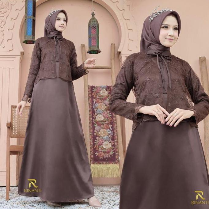 Viona Dress Kondangan Rompi Tile Brokat Mewah Lepas Pasang - Seragam Bridesmaid Wisuda Nikahan Mewah