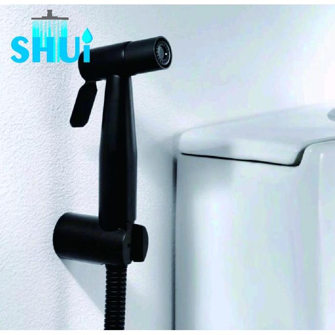 Jet Shower Set Hitam stainless / Bidet Cebok Stainless / Spray Bidet Hitam Black Selang